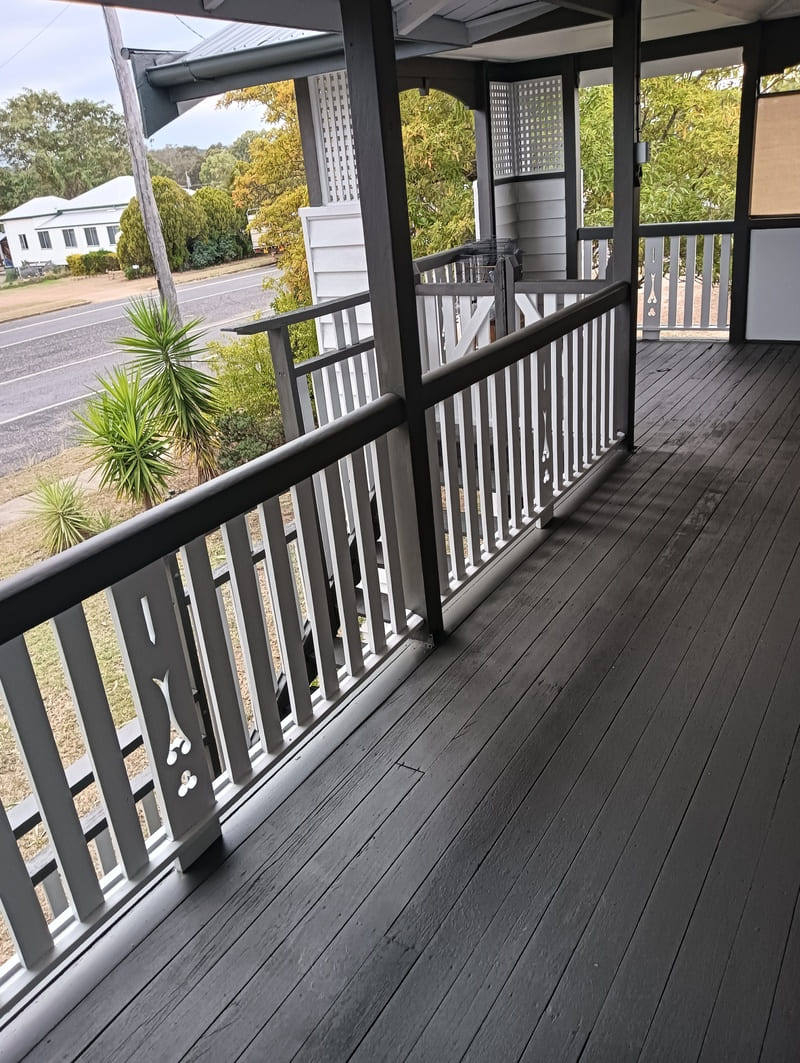Freshly oiled timber deck and outdoor entertainment area